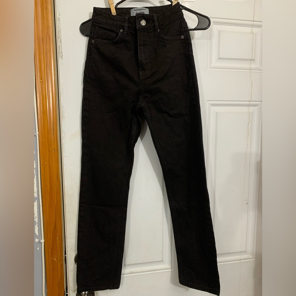 Reformation Black Jeans Women Size 23